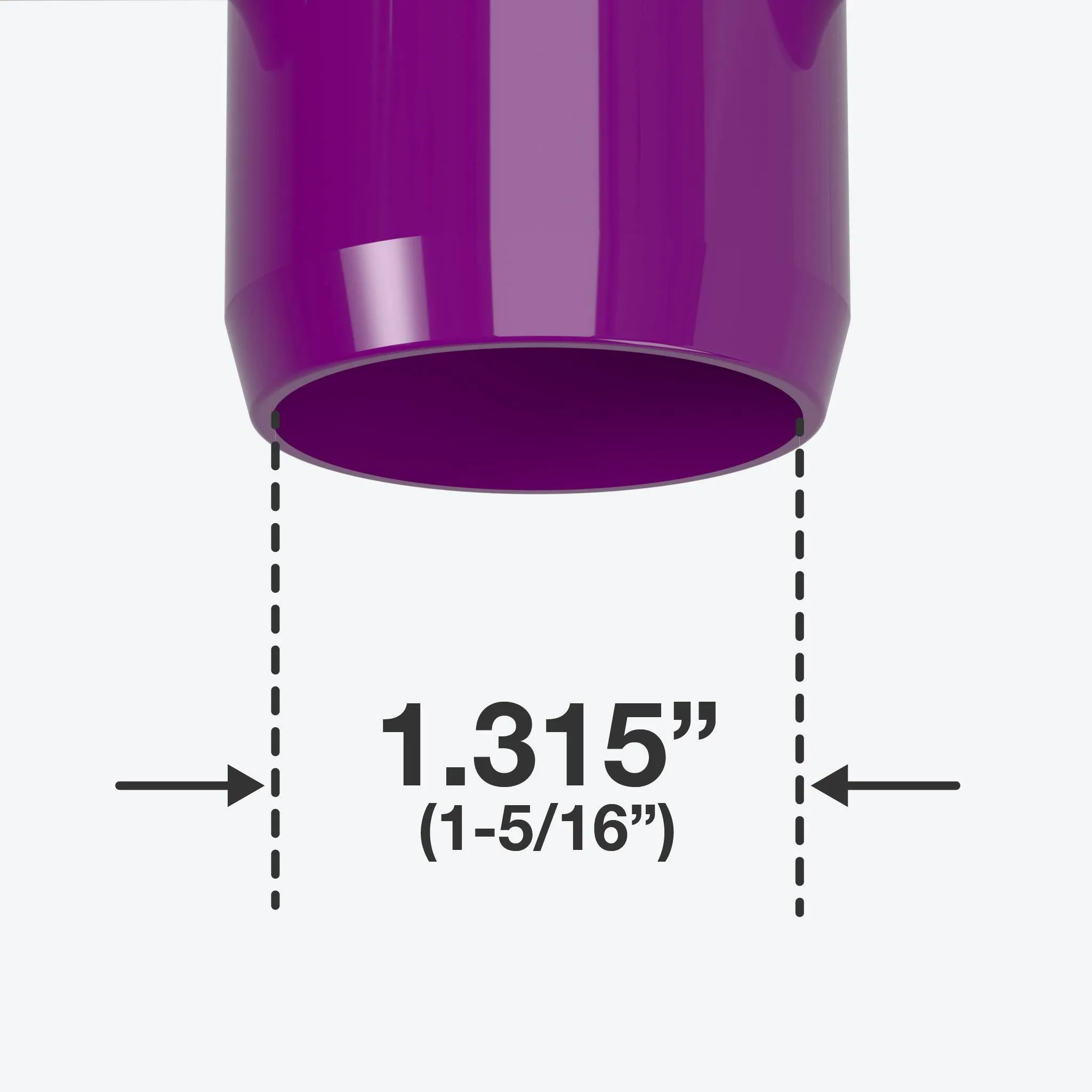 1 in. Slip Sling PVC Tee, Furniture Grade - Purple