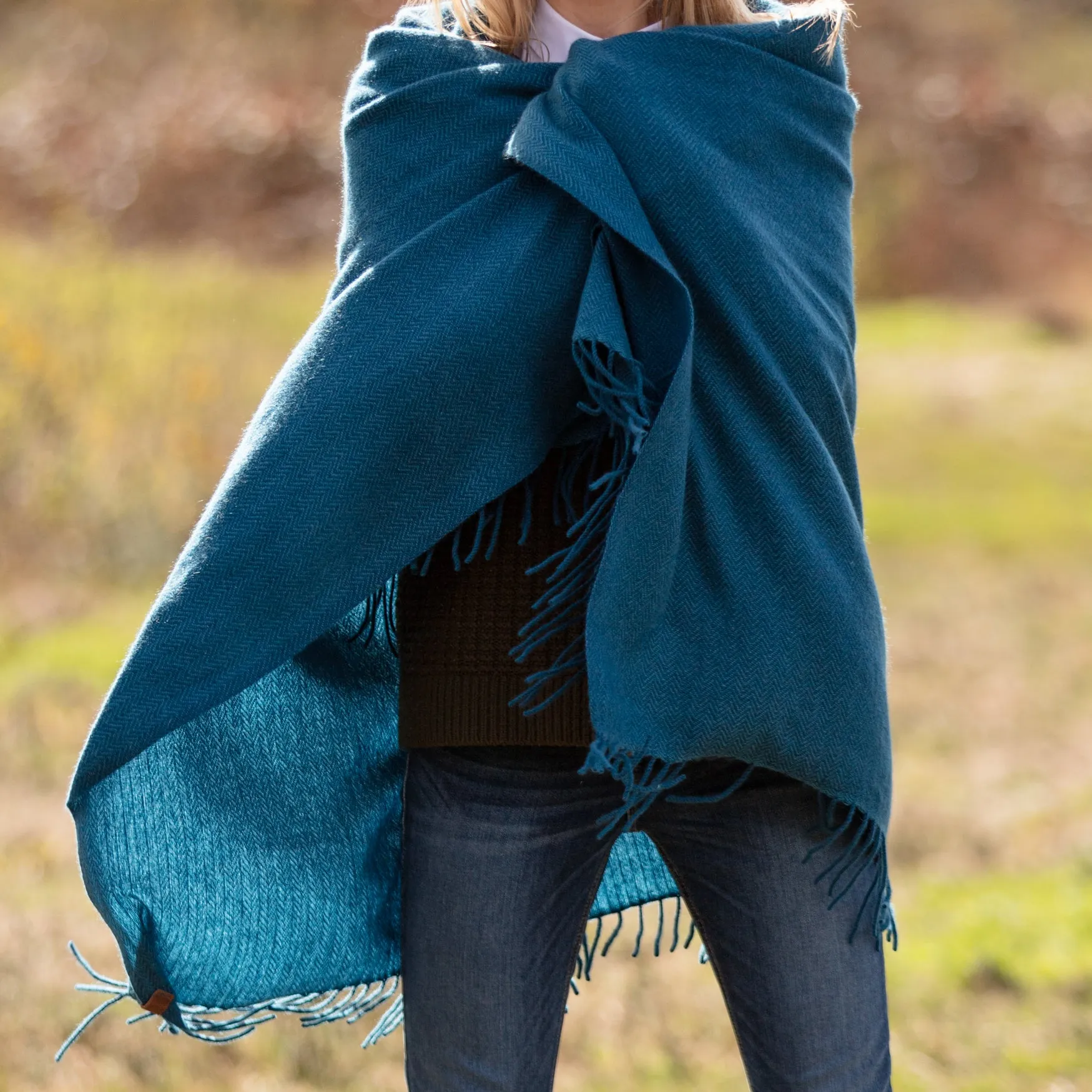 100% Cashmere - Oversize Wrap Shawl Scarf