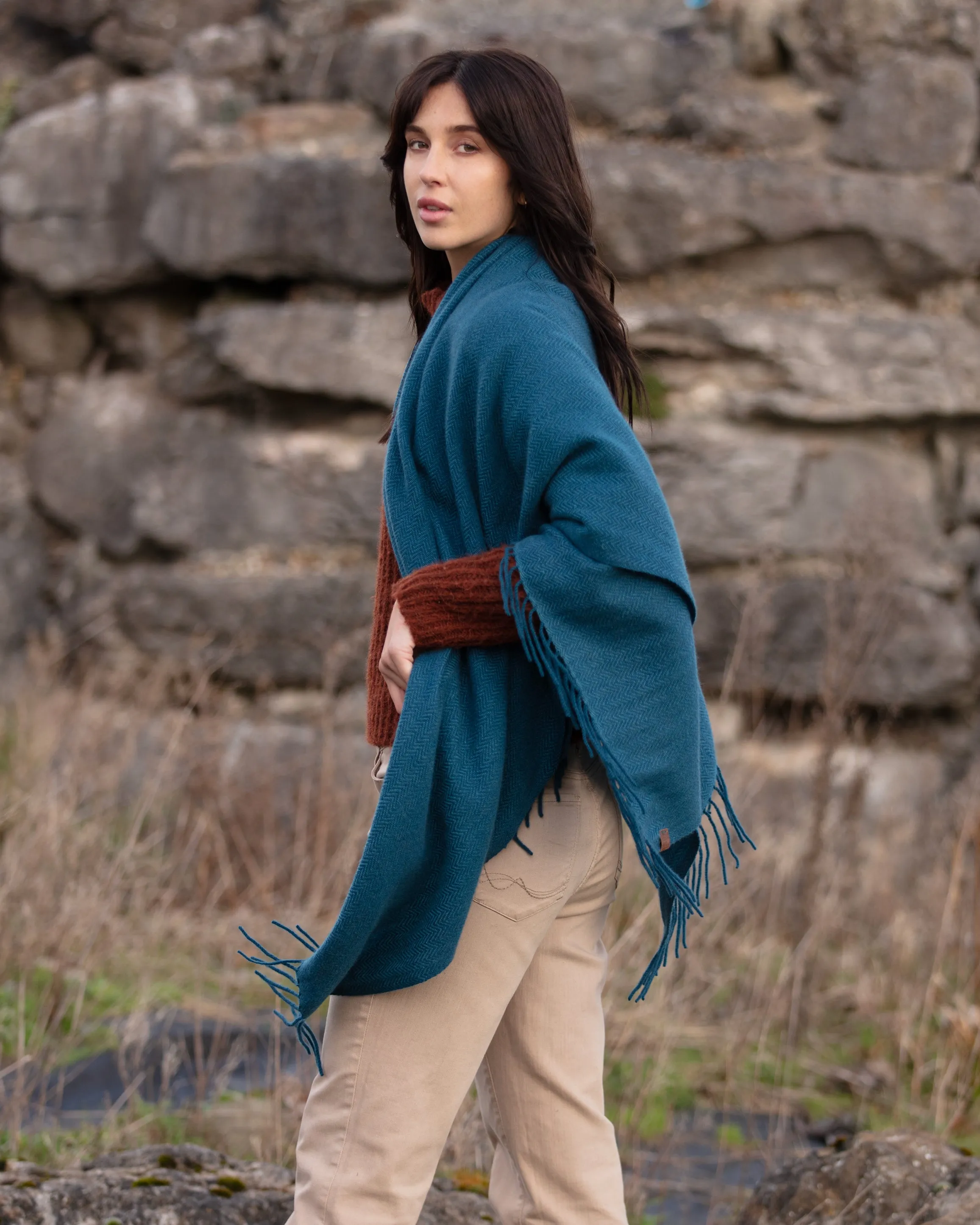 100% Cashmere - Oversize Wrap Shawl Scarf
