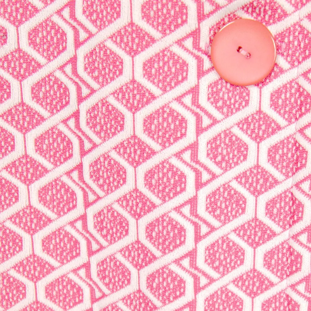 1960s Artsy Pink Dress w Coat