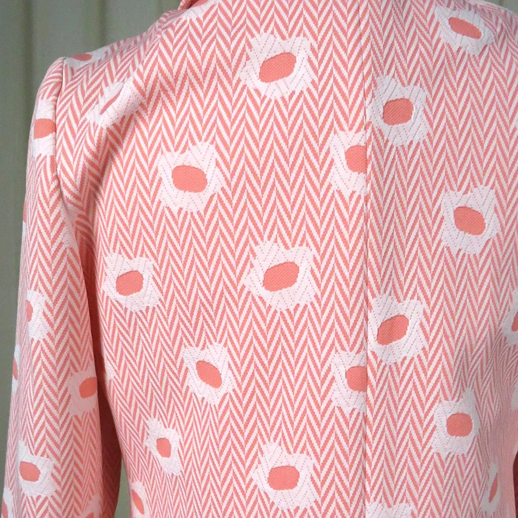 1960s Coral Floral Dress & Coat