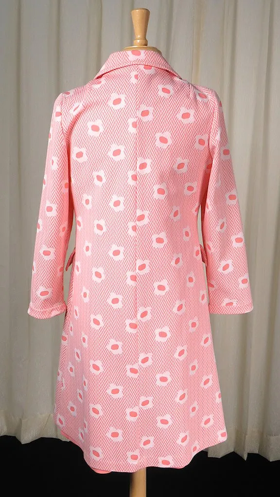 1960s Coral Floral Dress & Coat