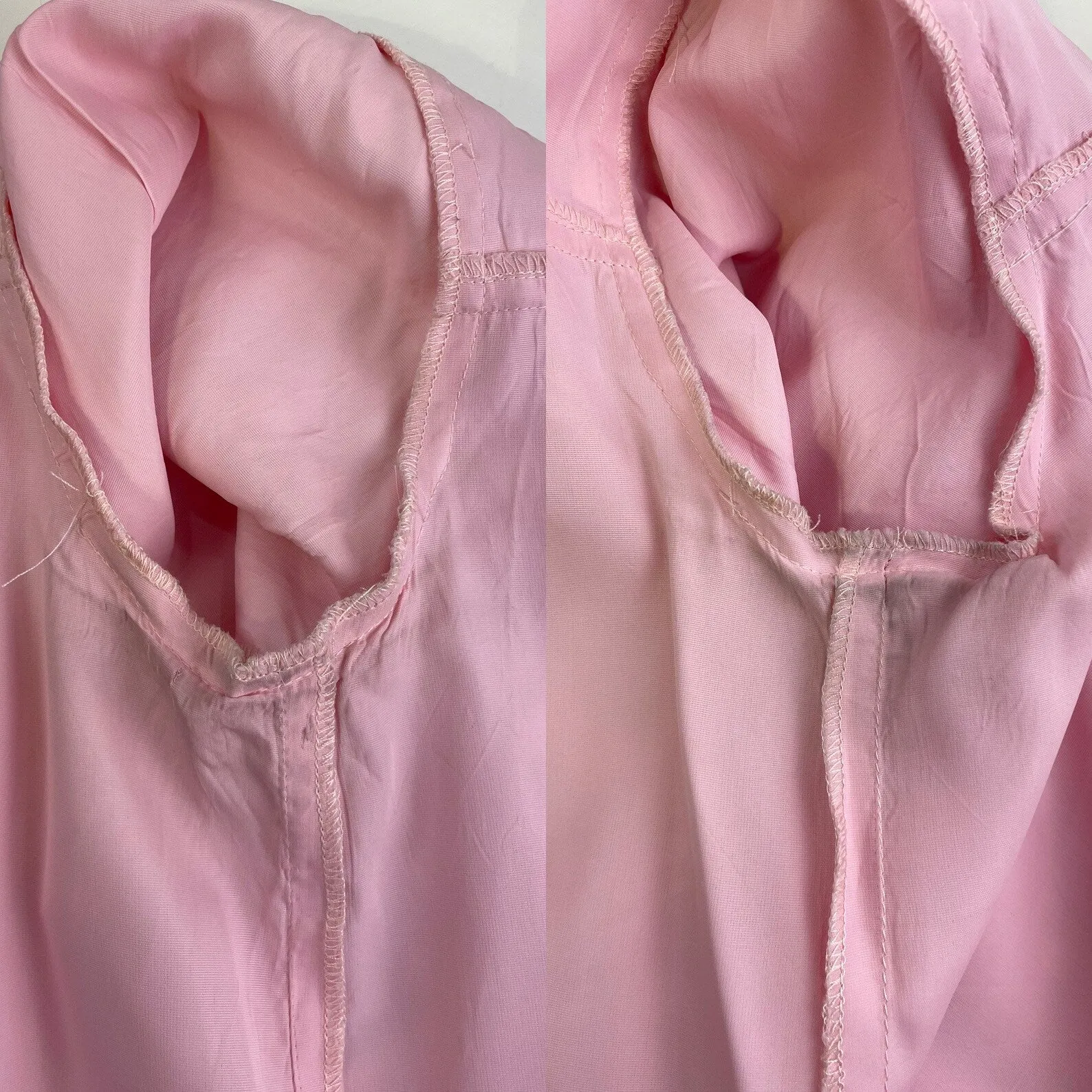 1960s-Style Pink Flower Shop Coat, Pinky's Uniform from Hairspray, Movie Costume, Embroidered P Initial