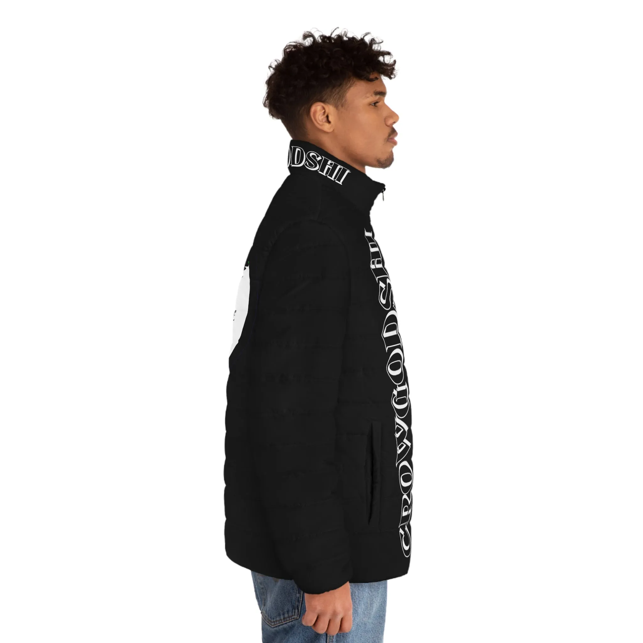 3rd Generation Men's CROWGODSHI Puffer Jacket, BLACK