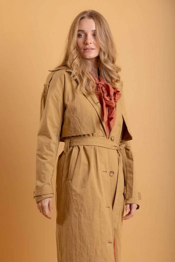 Alfie Trench Coat Ochre