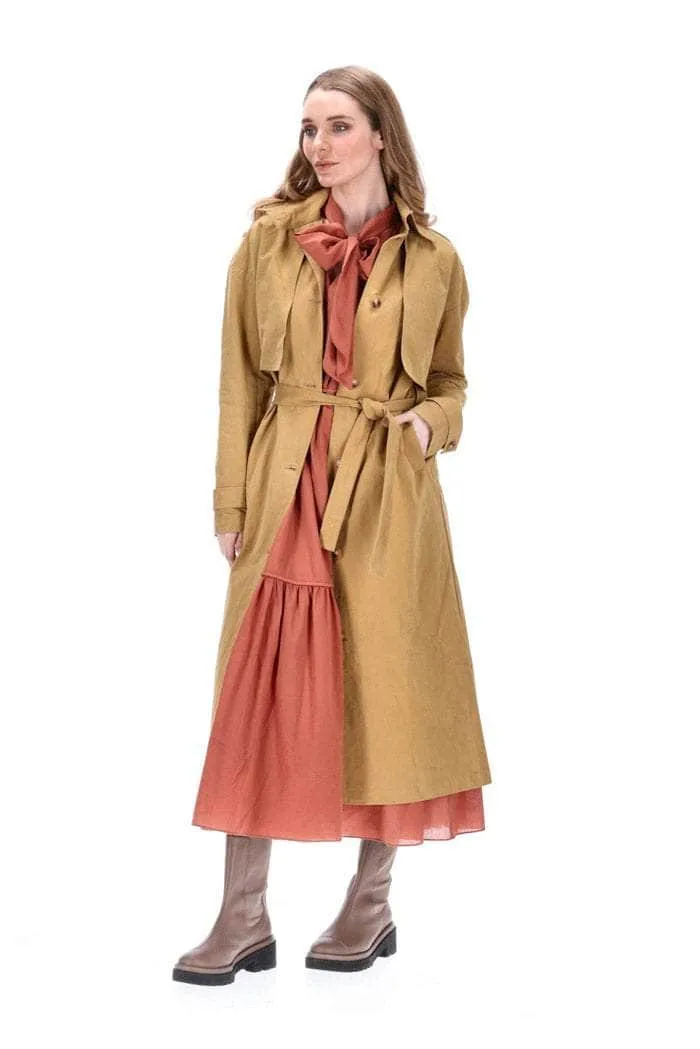 Alfie Trench Coat Ochre