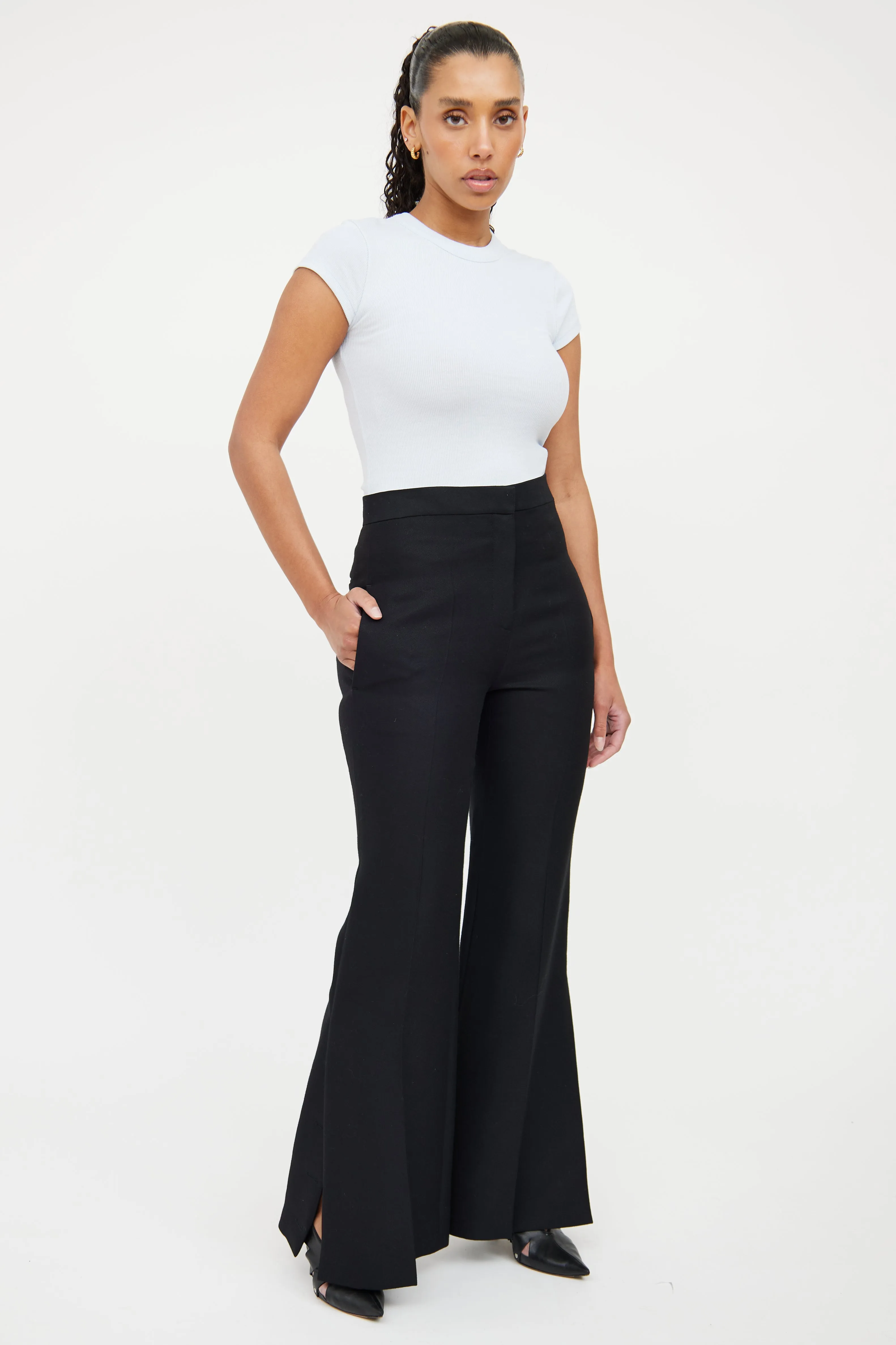 Black Flare Trousers
