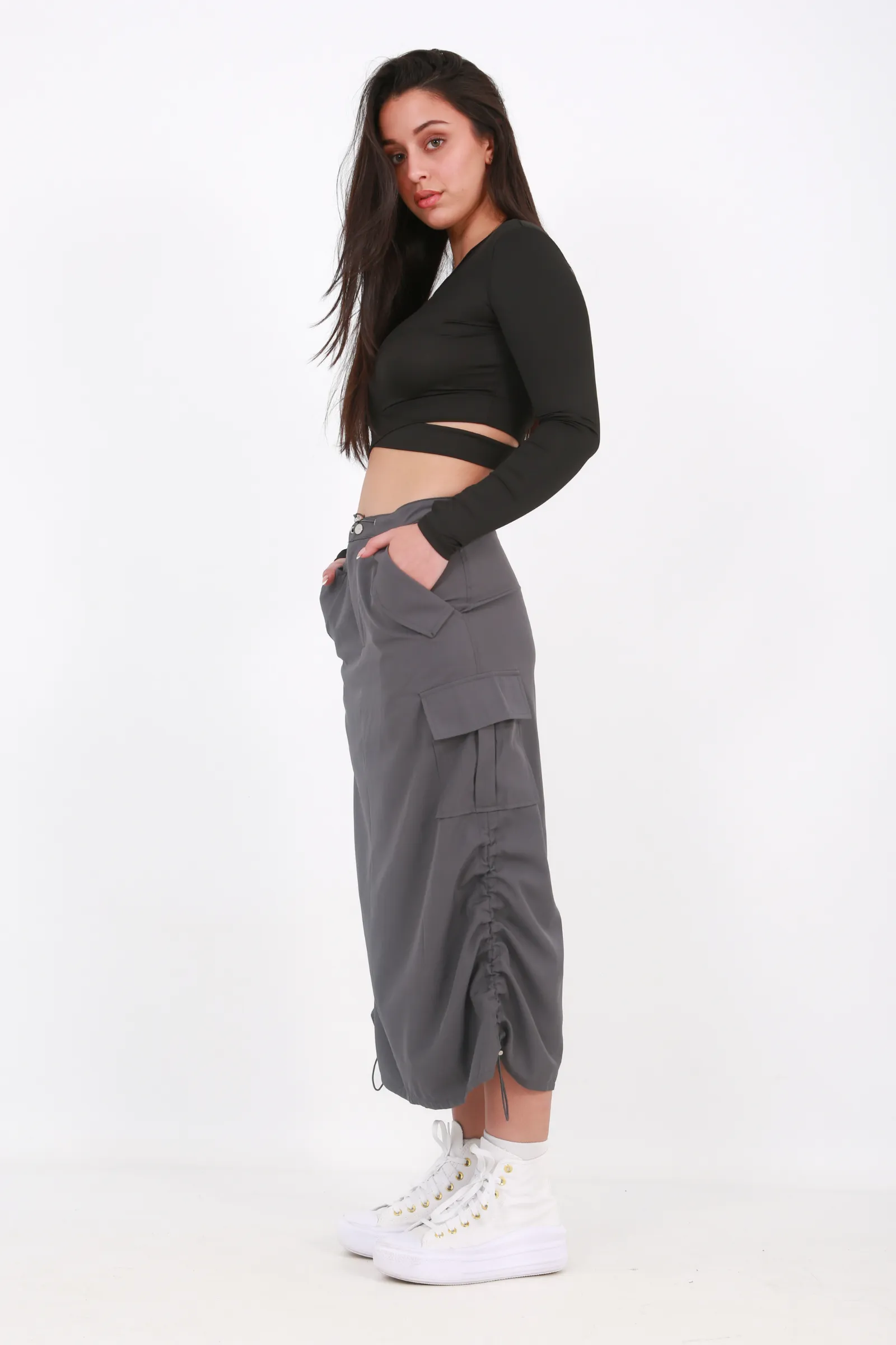 Cargo skirt- Grey