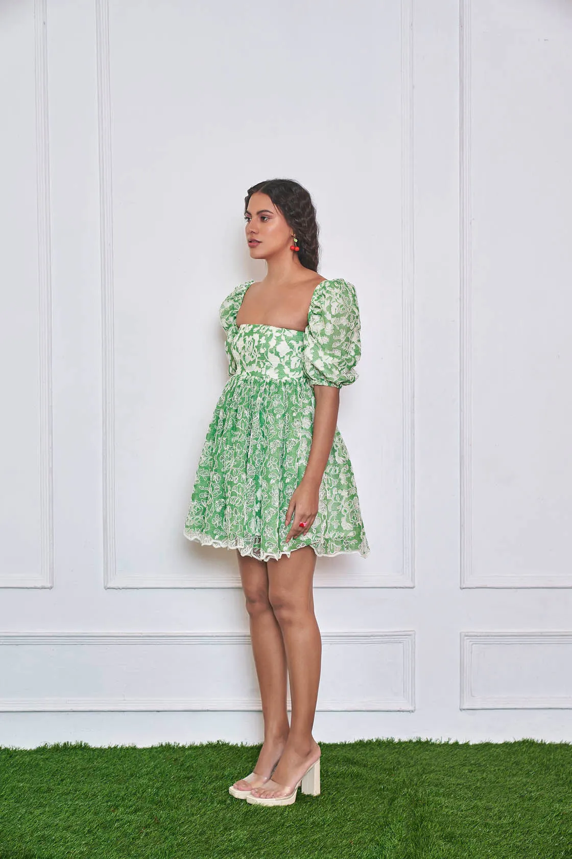 Chamomile Ballerian Ballon Sleeves Dress