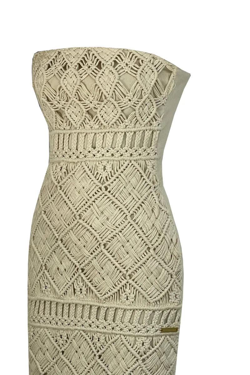 CÁRCAVAS STRAPLESS MAXI DRESS