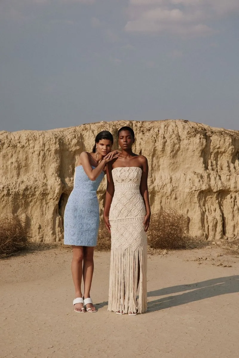 CÁRCAVAS STRAPLESS MAXI DRESS