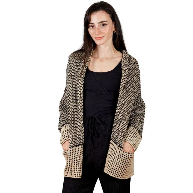 Crosshatch Cardigan Pattern | Harvest DK Yarn