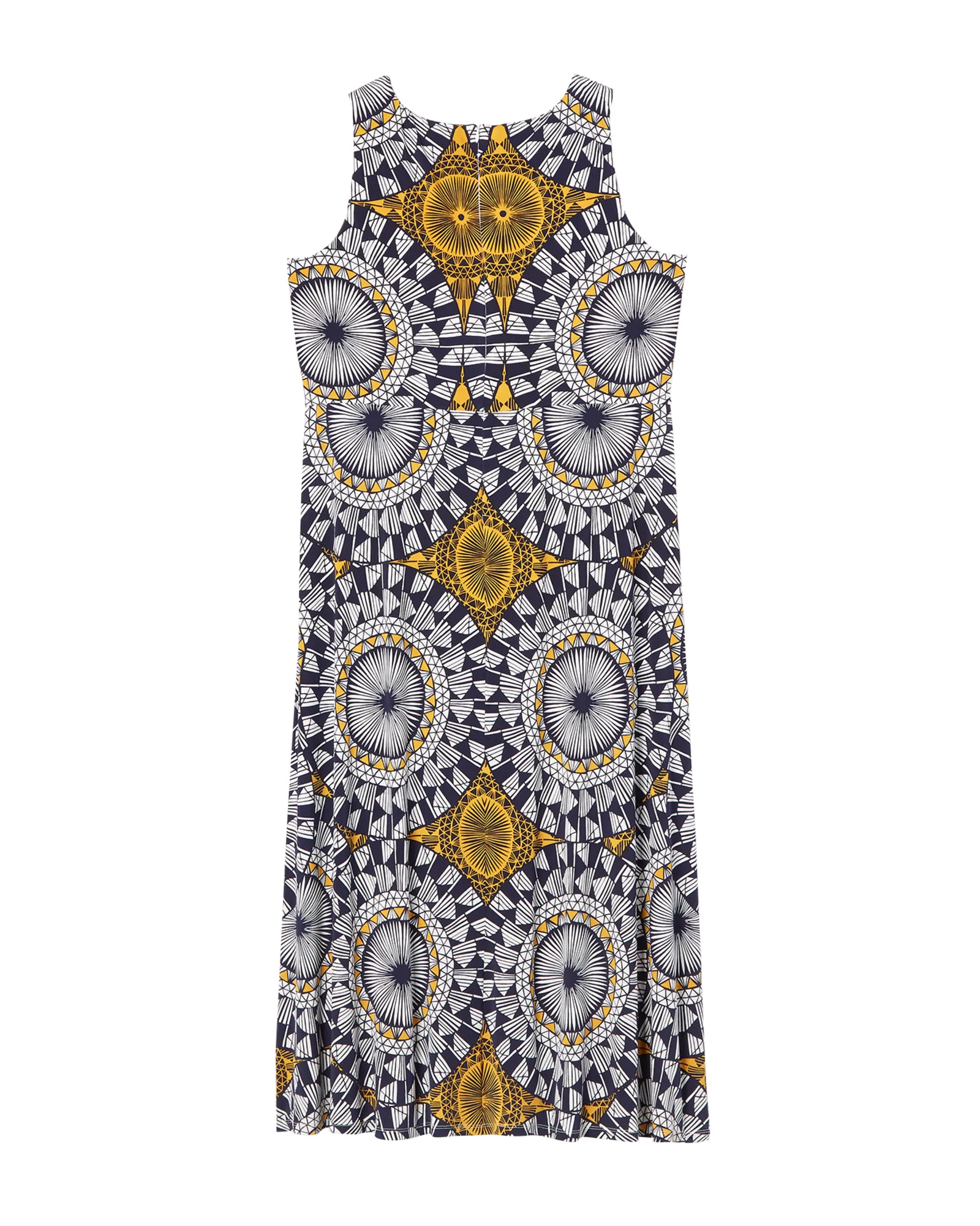Delray Printed Maxi | Navy / Gold
