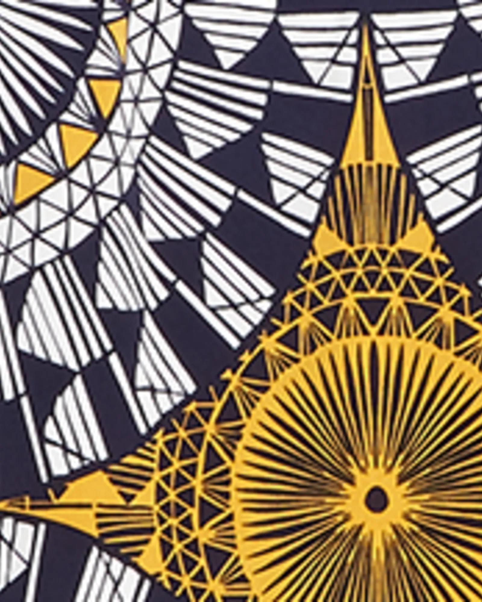 Delray Printed Maxi | Navy / Gold