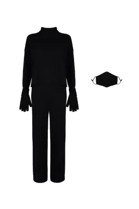 ECO: Black Polo Neck Set