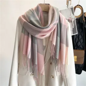 Emilia Cashmere Plaid Shawl