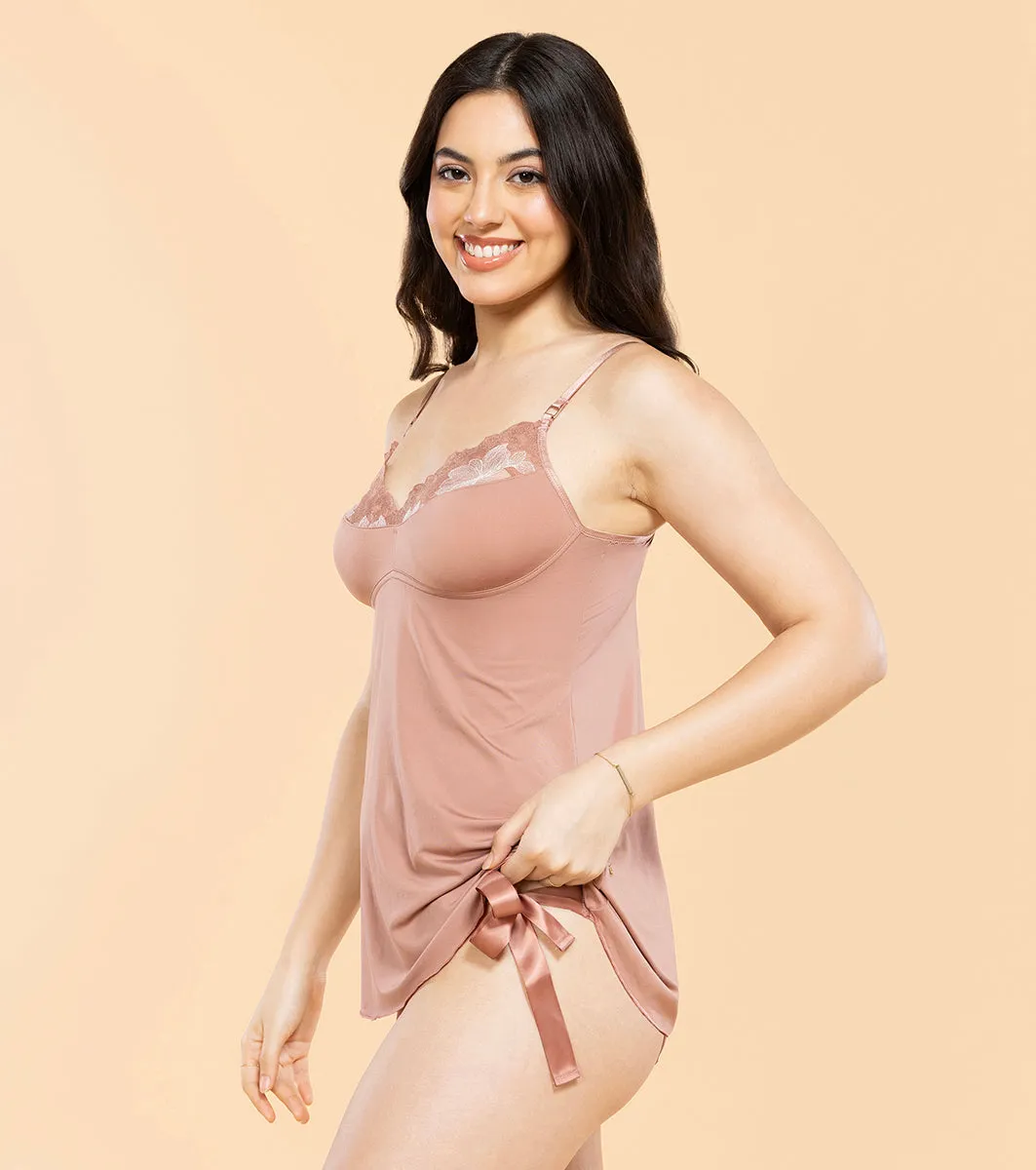 Enamor N143 Luxe Balcony Lift Babydoll & Panty Set