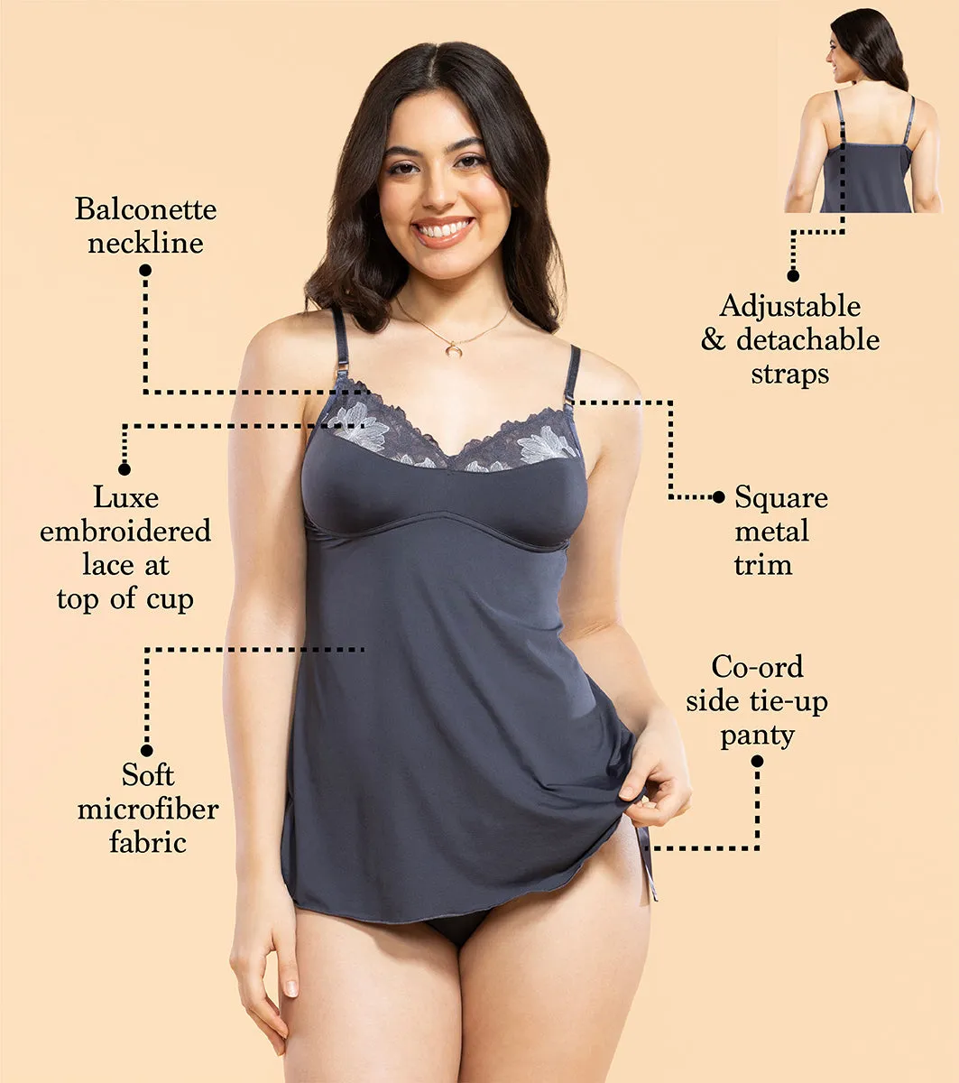Enamor N143 Luxe Balcony Lift Babydoll & Panty Set