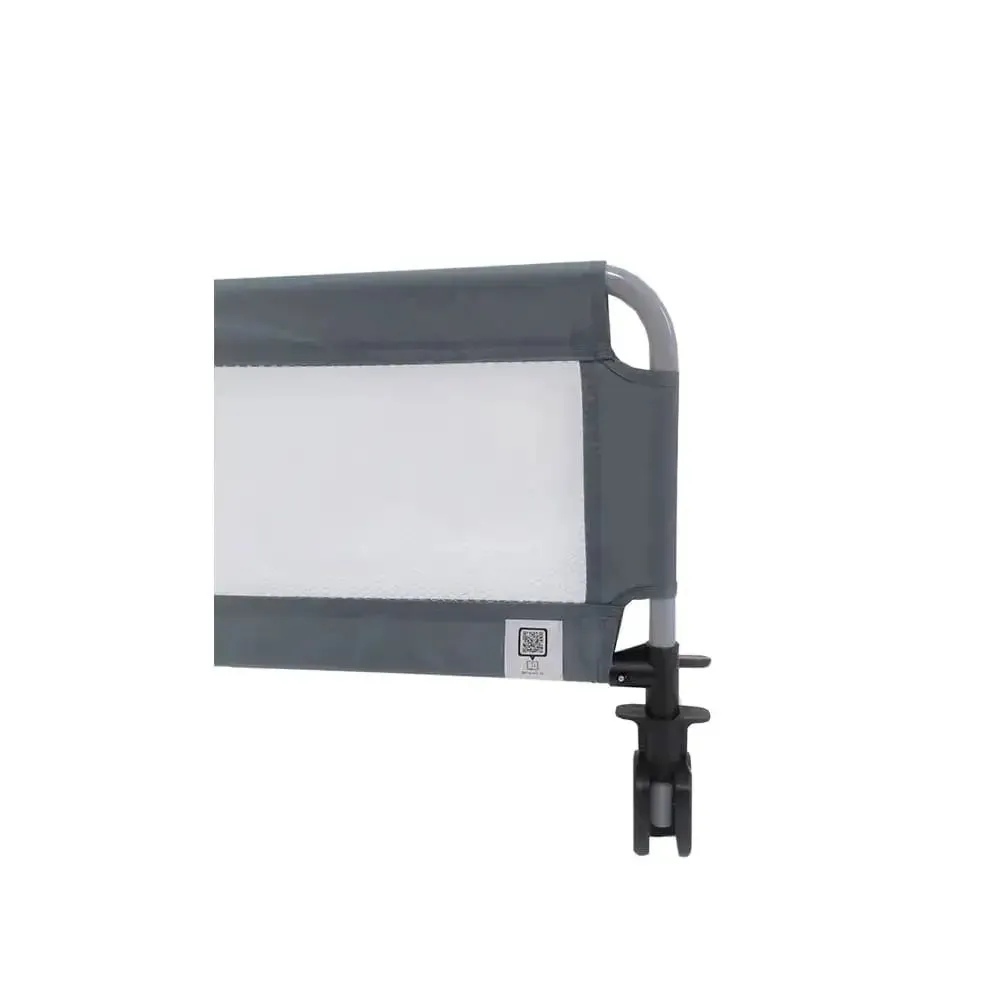 Fold down bed guard
