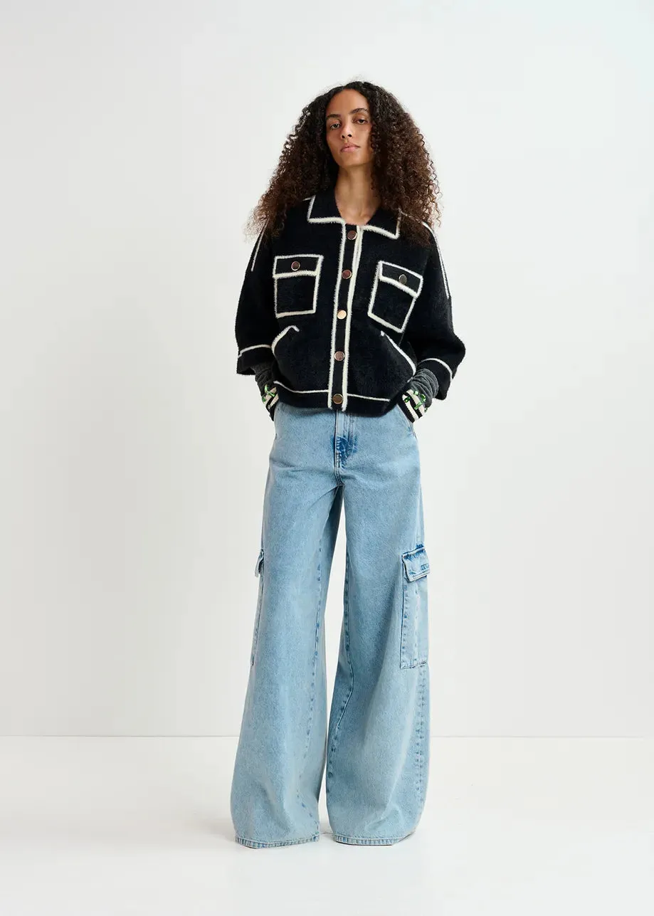 Galena Cardigan - Black & White