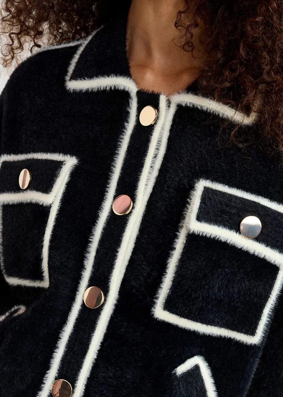 Galena Cardigan - Black & White
