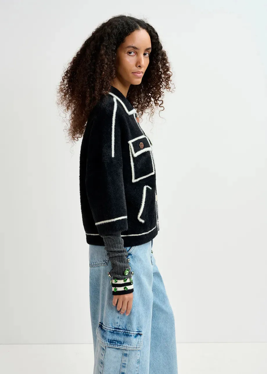 Galena Cardigan - Black & White