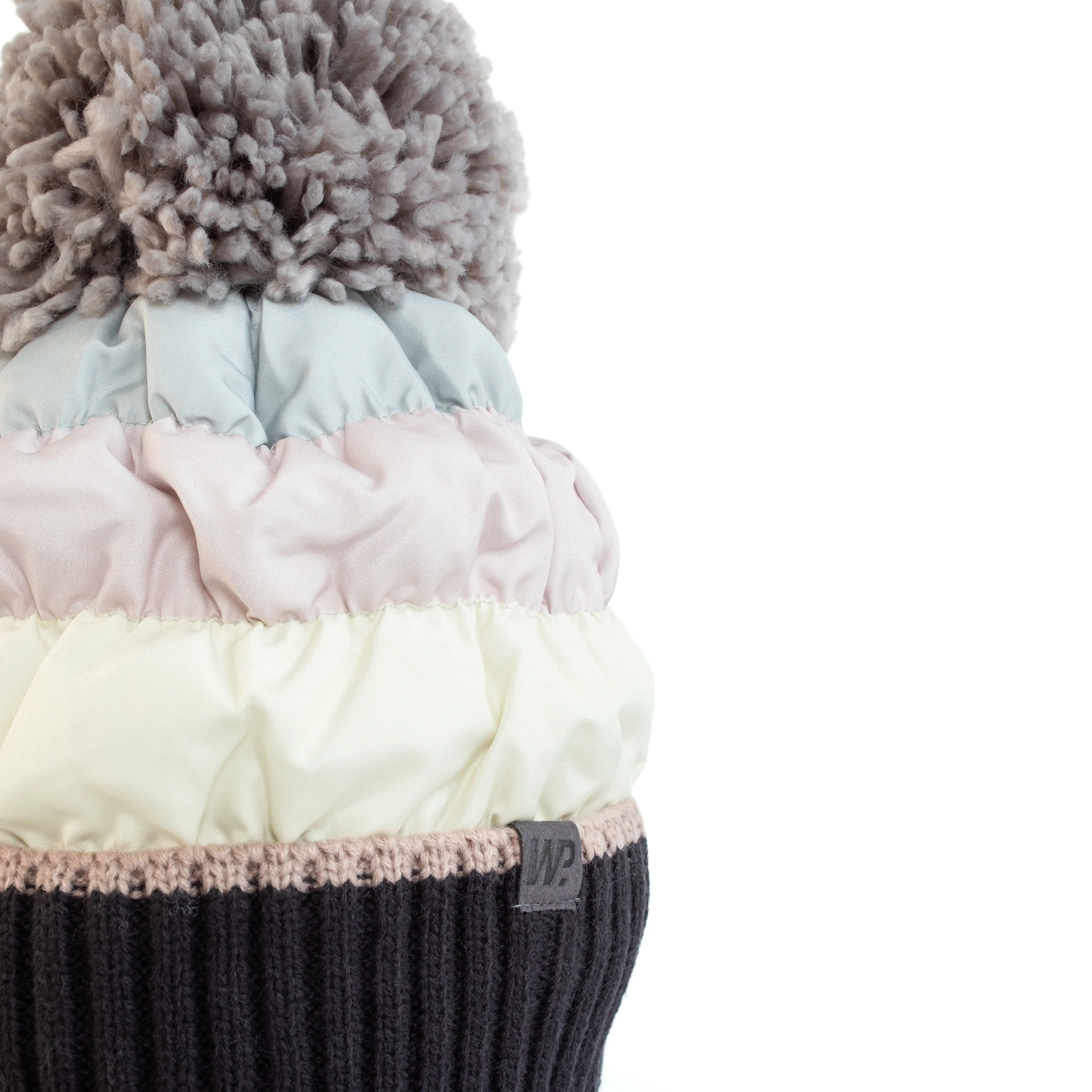 Girl's Pink Shadow Color Block Toque