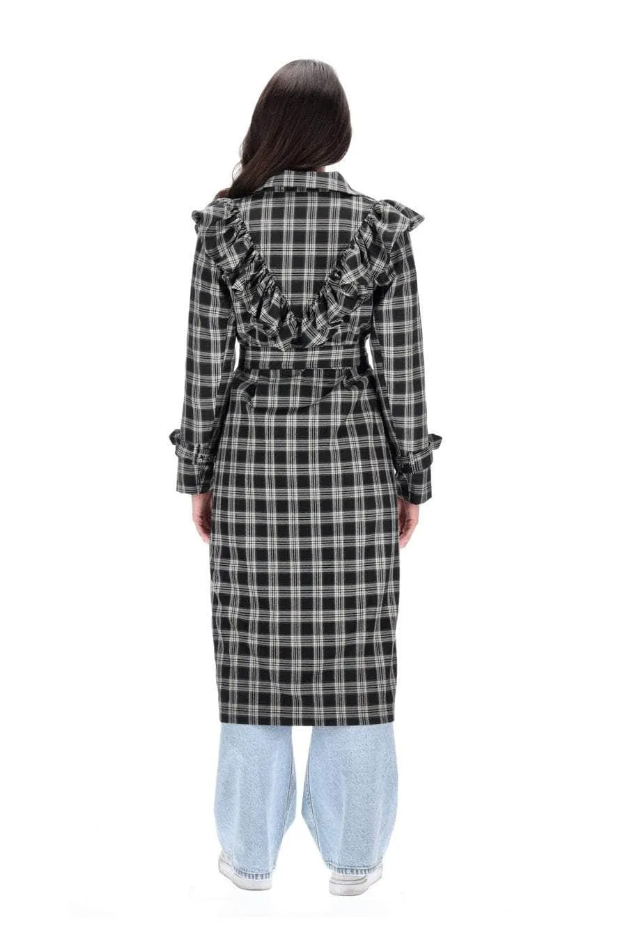 Hailey Tartan Trench
