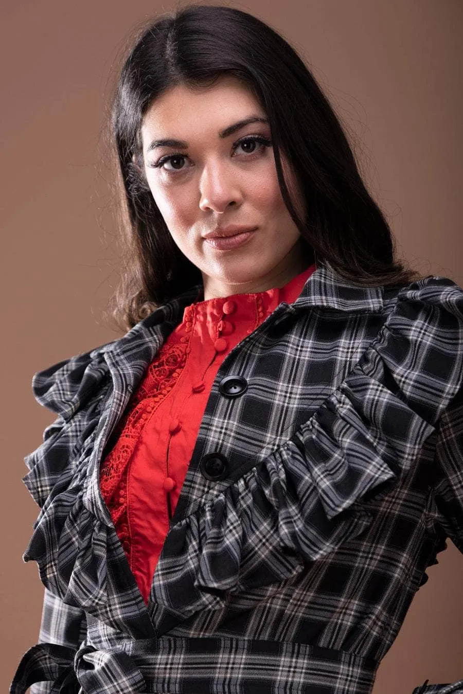 Hailey Tartan Trench