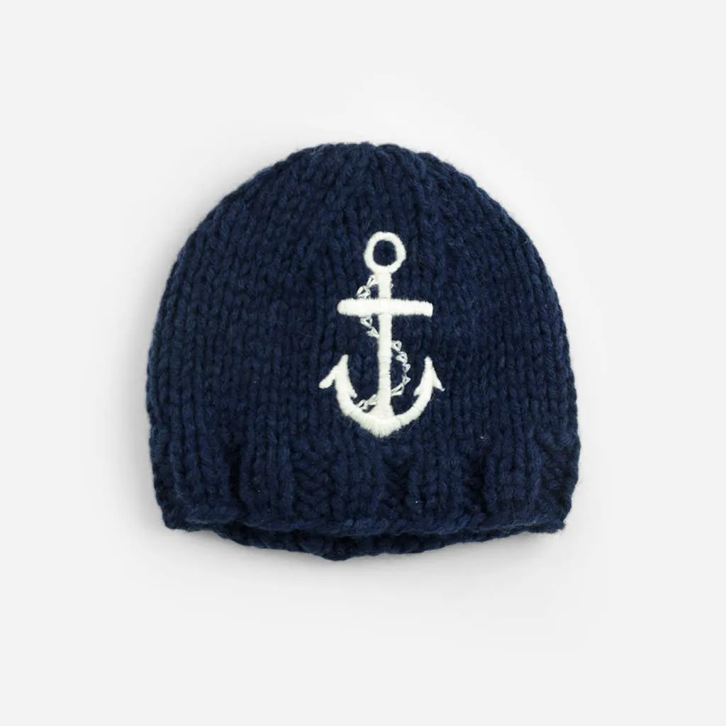 Hand Knit Kids & Baby Hat - Hudson Anchor