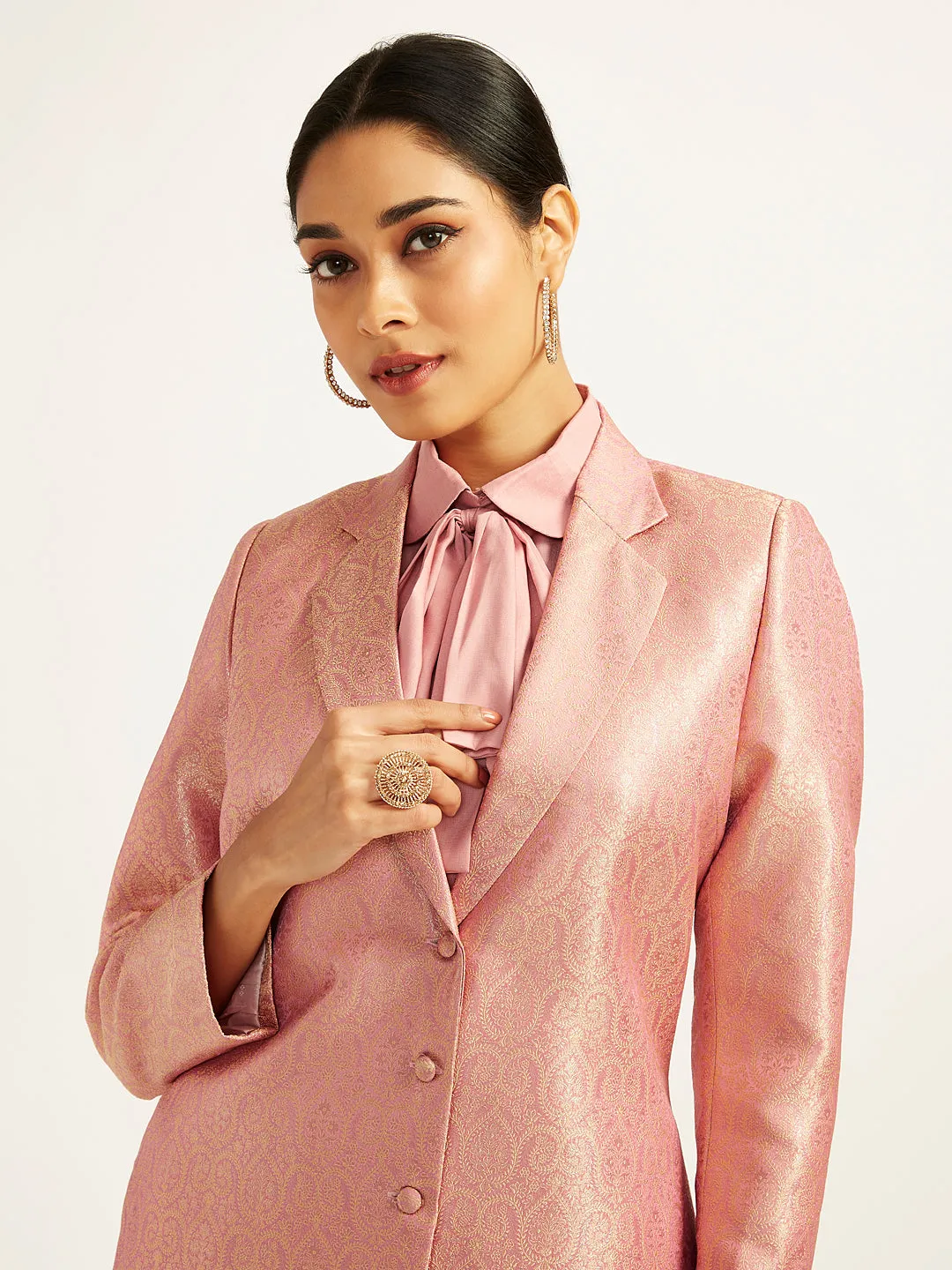 Jashvi Women's Pink Pant Suit Set