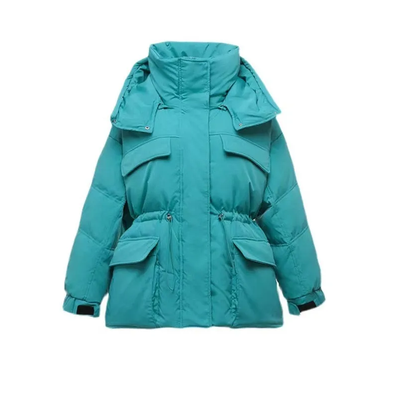 Joskaa Black Friday Sales Winter Oversize Parka Women Fashion Thick Warm Hooded Down Jacket Female Outerwear Korean Stand Collar Zipper Casual Cotton Coat