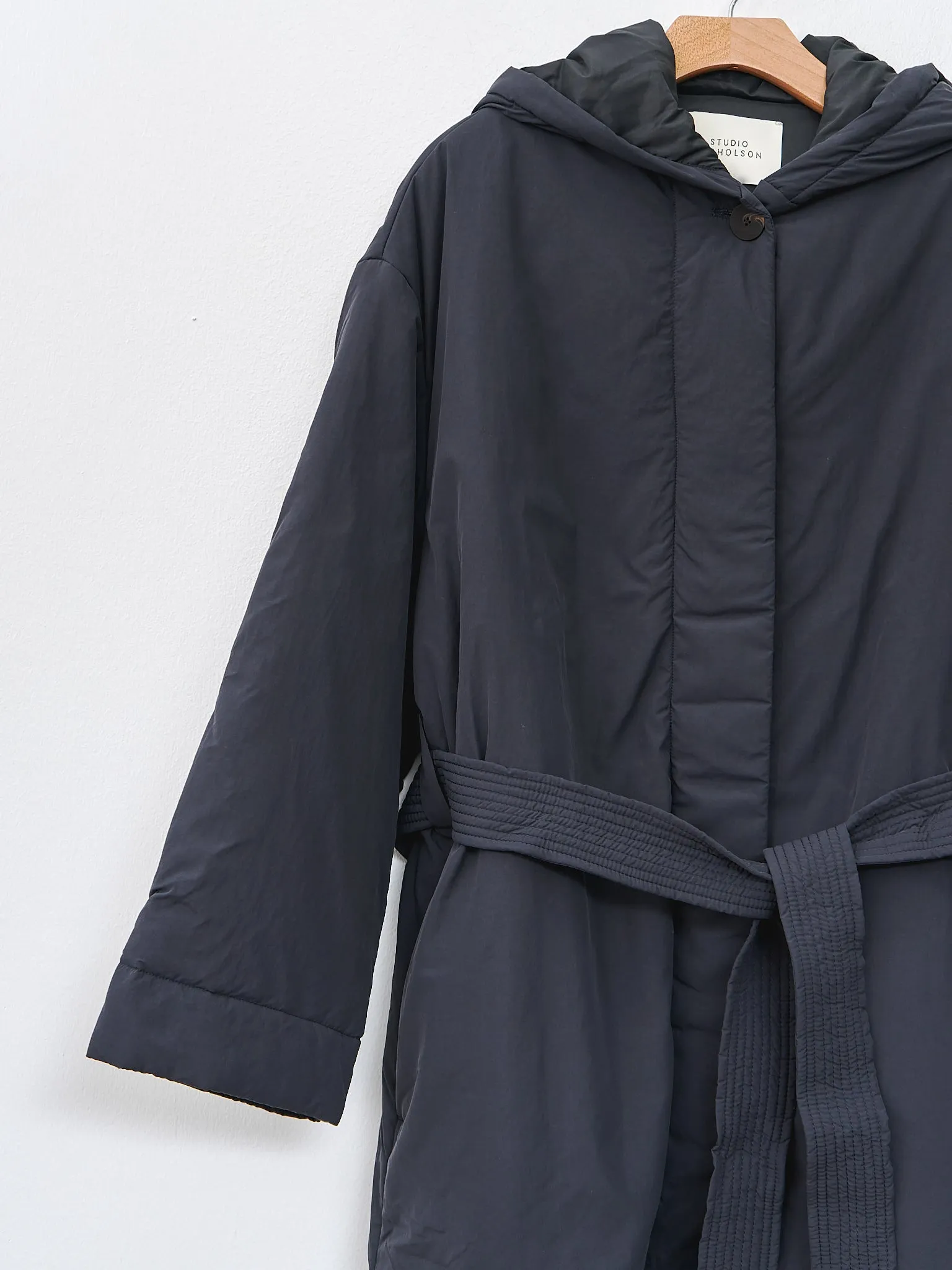 Kariba Belted Wrap Puffer Coat - Black