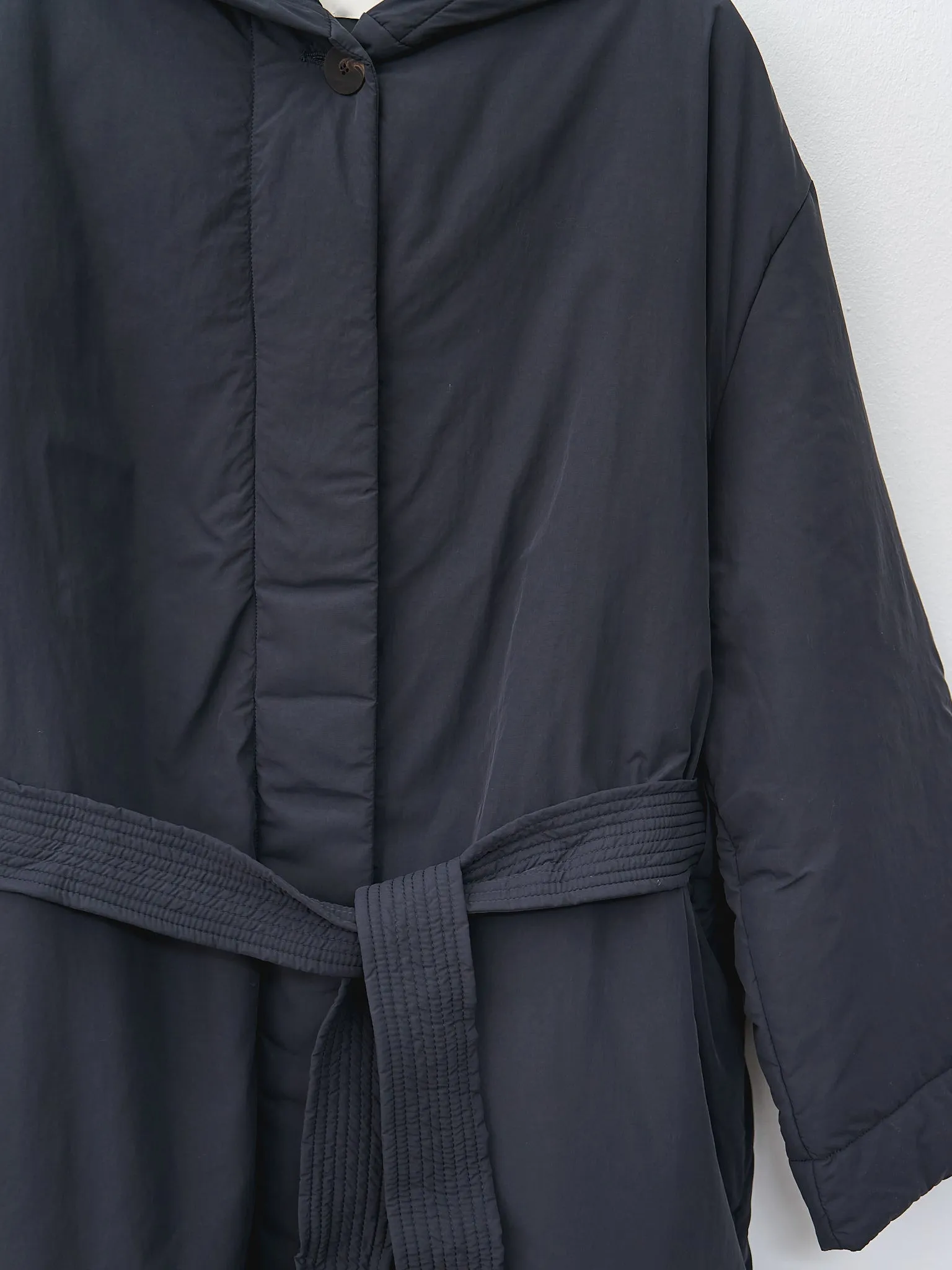 Kariba Belted Wrap Puffer Coat - Black