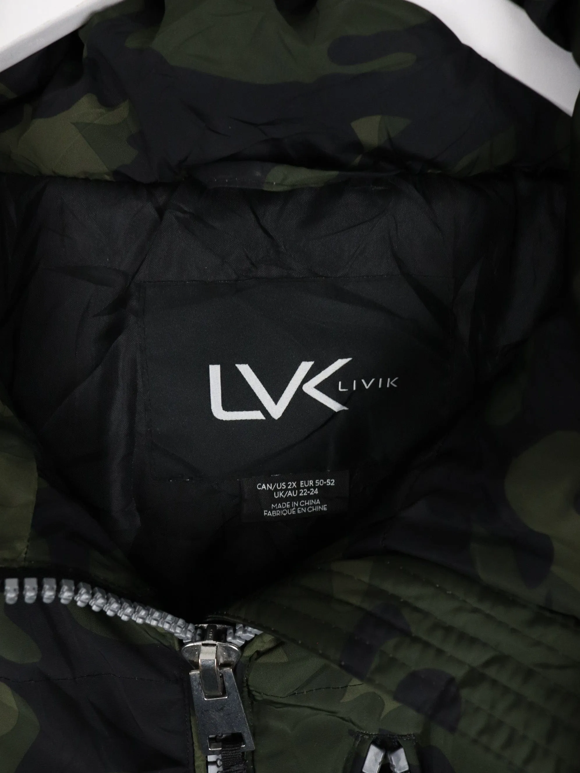 Livik Jacket Womens 2X Green Camo Down Puffer Coat