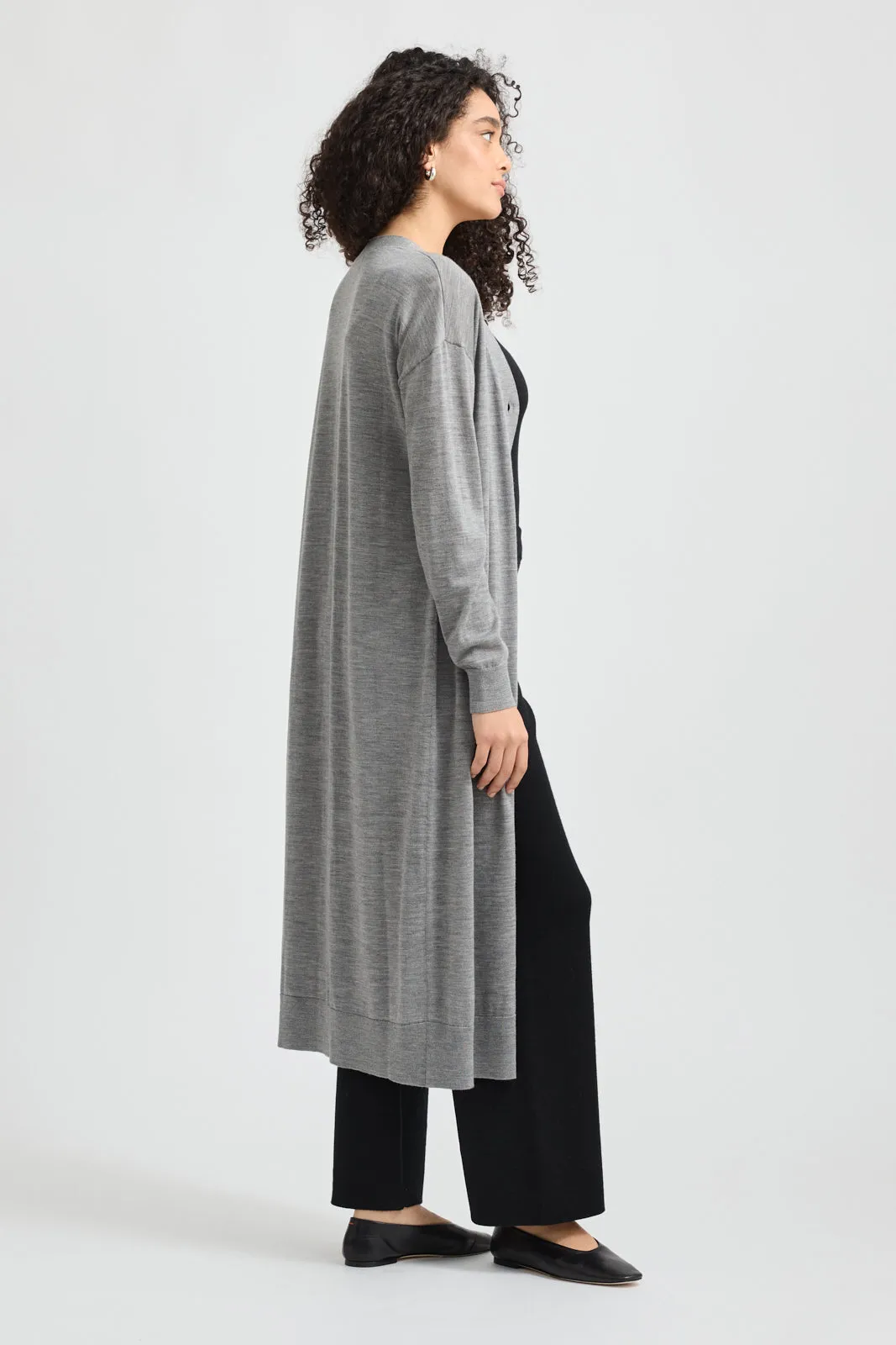 LONG V-CARDIGAN