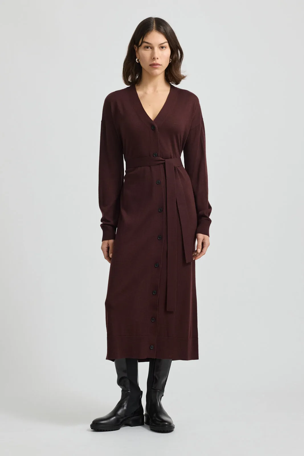 LONG V-CARDIGAN