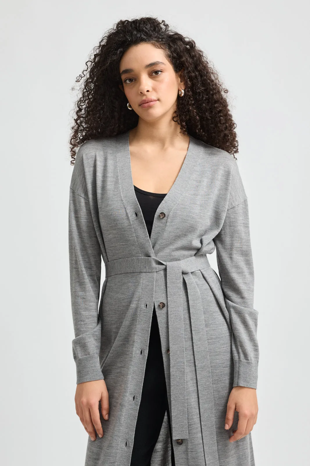 LONG V-CARDIGAN