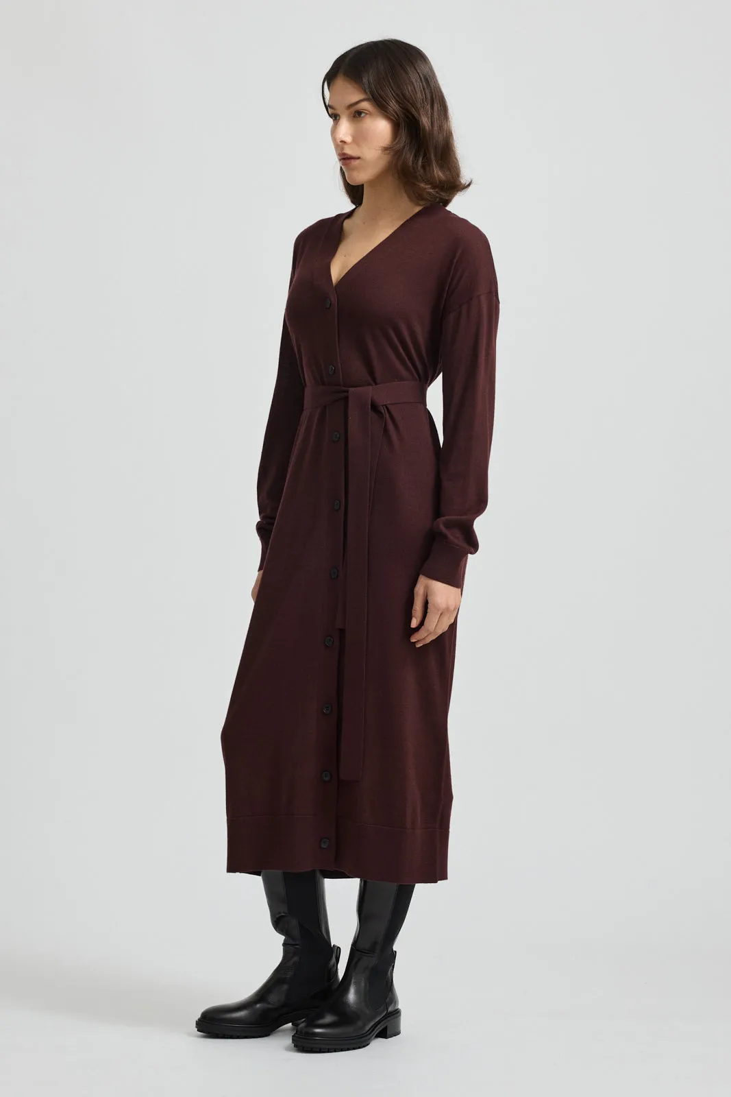 LONG V-CARDIGAN