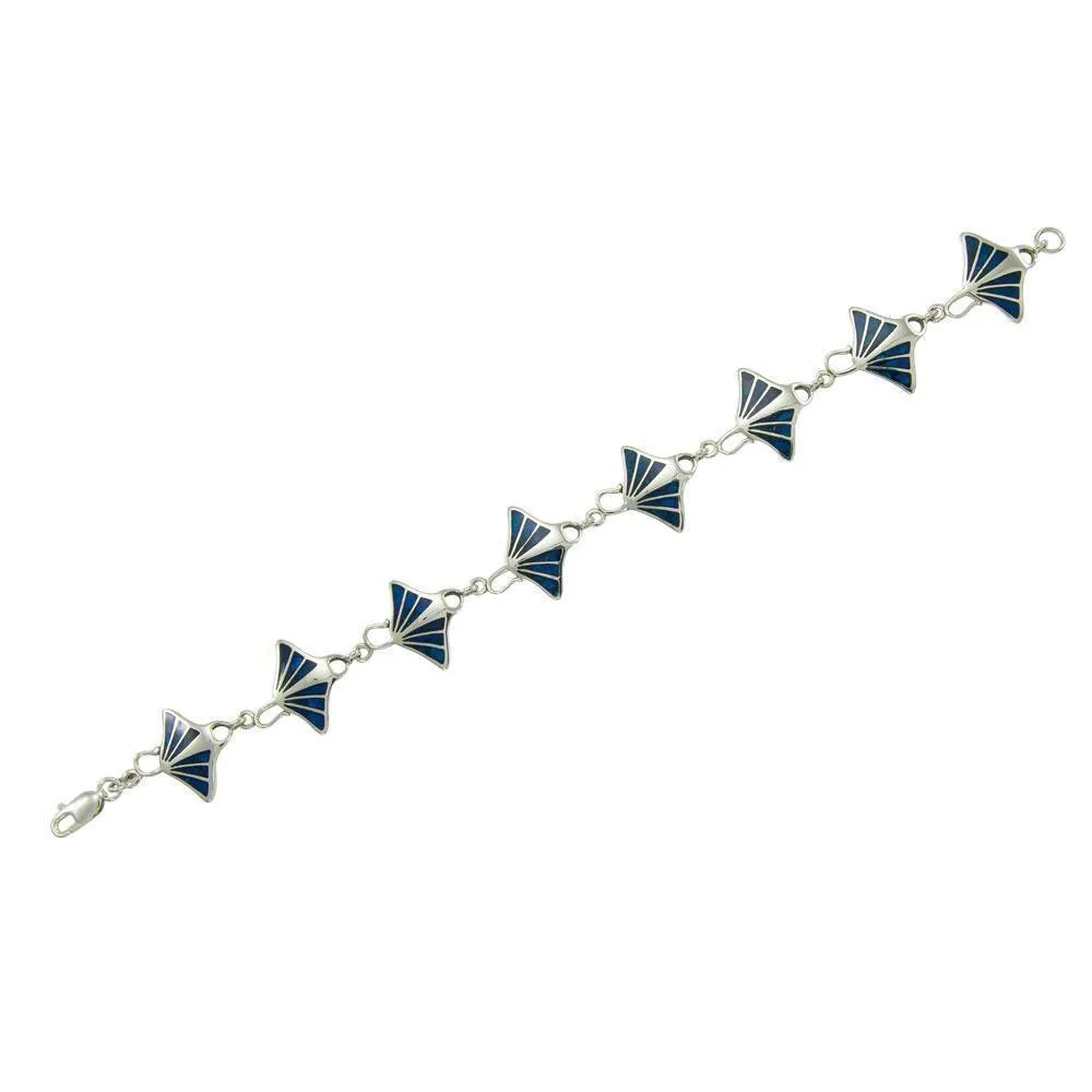 Manta Ray with Inlaid Silver Bracelet TBG545