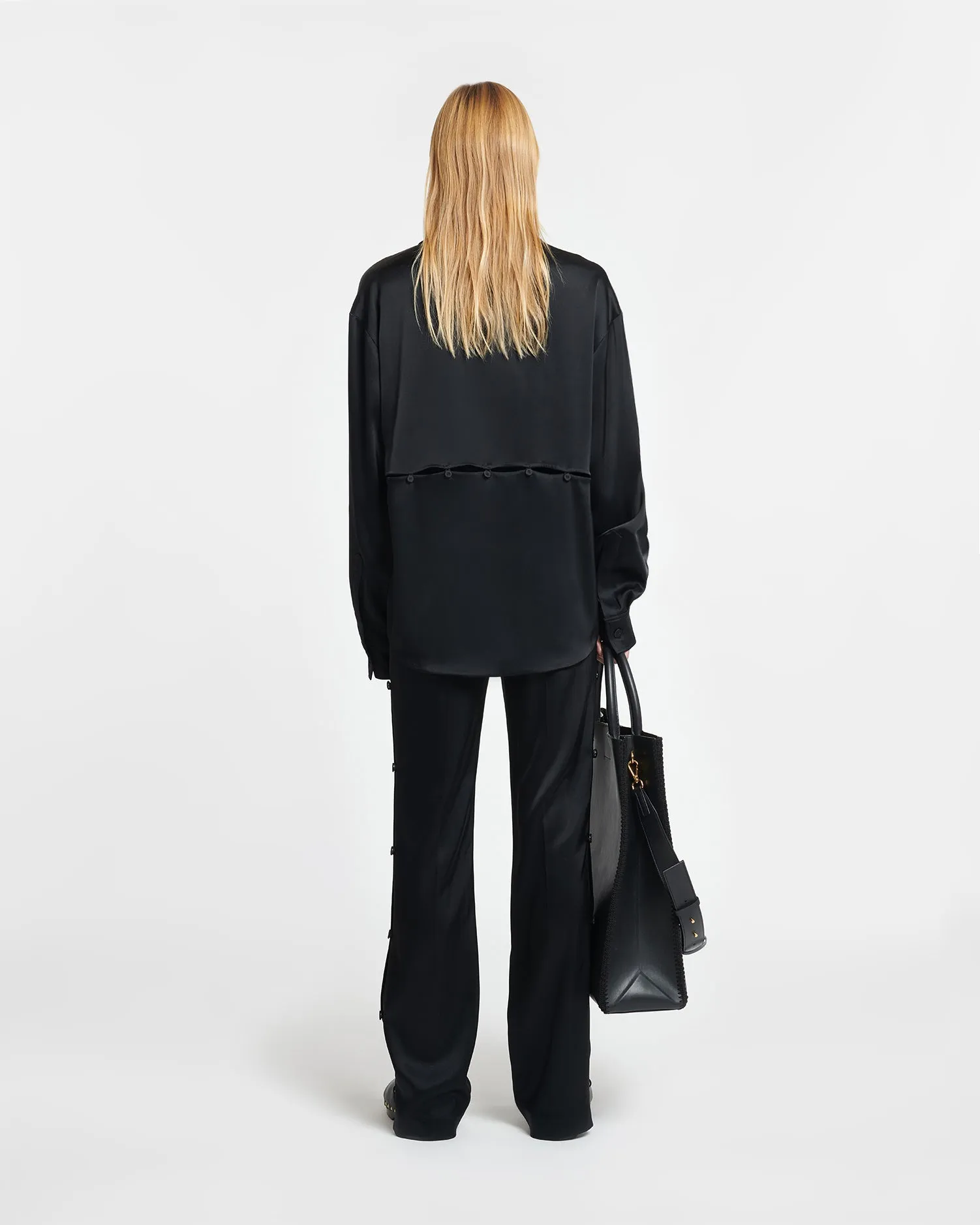 Maxon - Slip Satin Shirt - Black