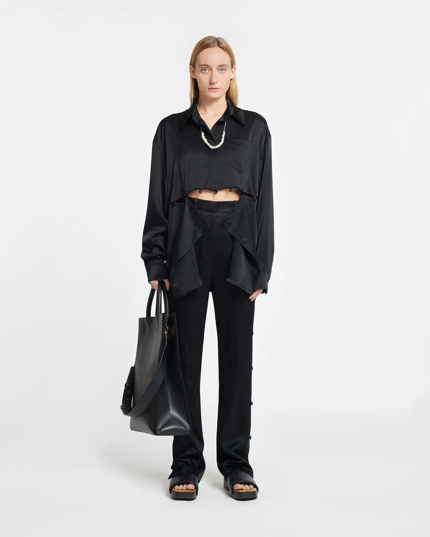 Maxon - Slip Satin Shirt - Black