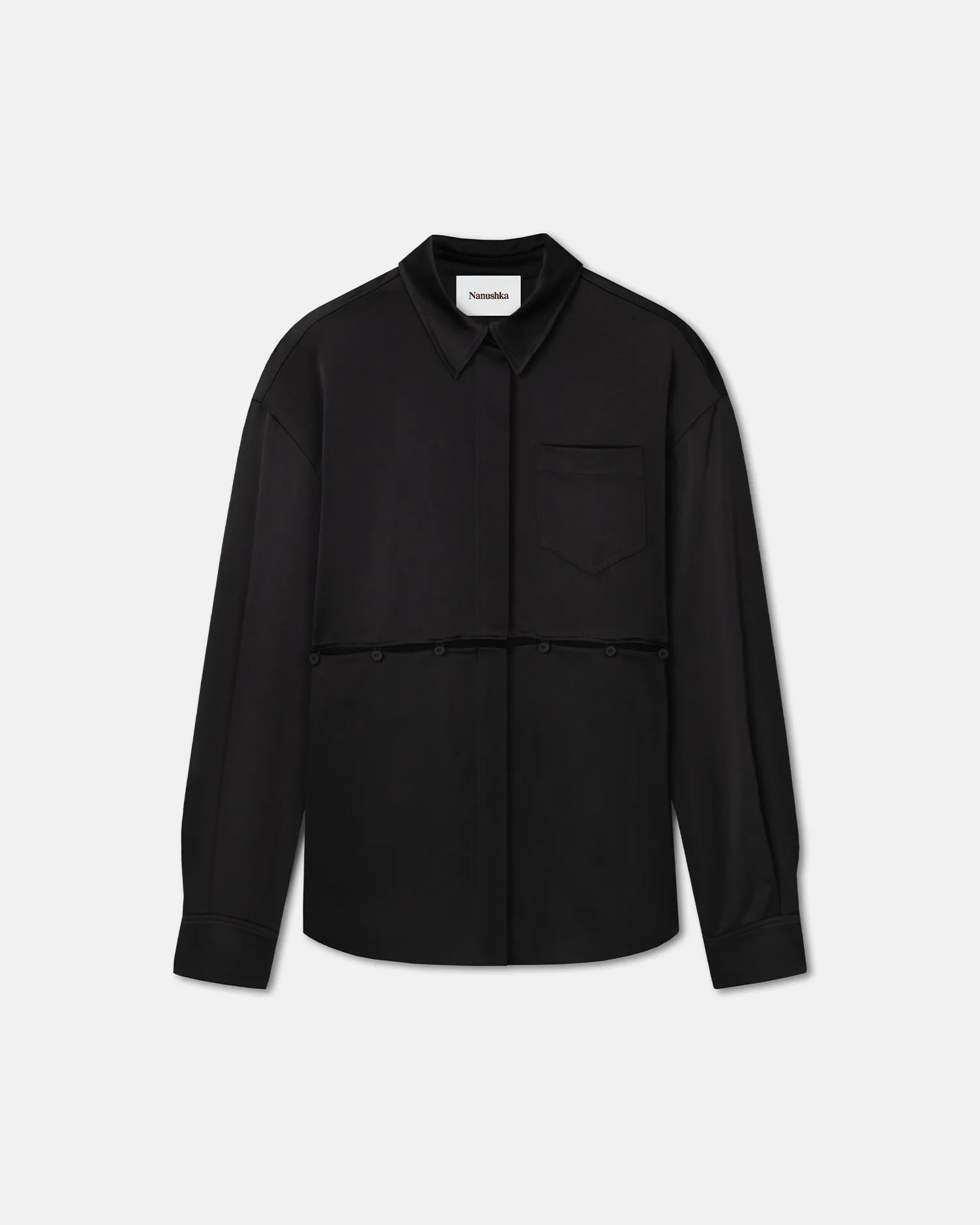 Maxon - Slip Satin Shirt - Black
