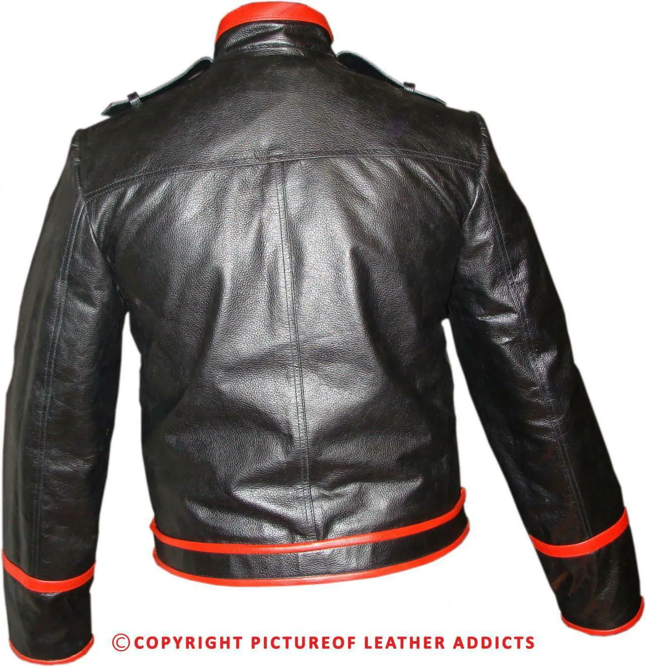 Men’s Black And Red Leather Rockstar Freddie Mercury Jacket Wembley