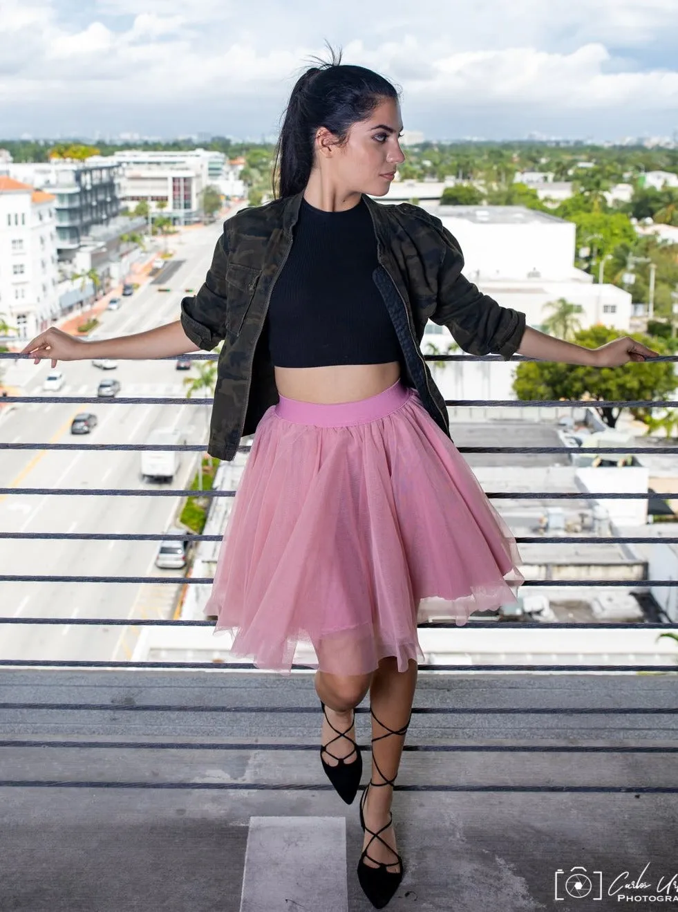 Mini Vieux Rose Tulle Skirt