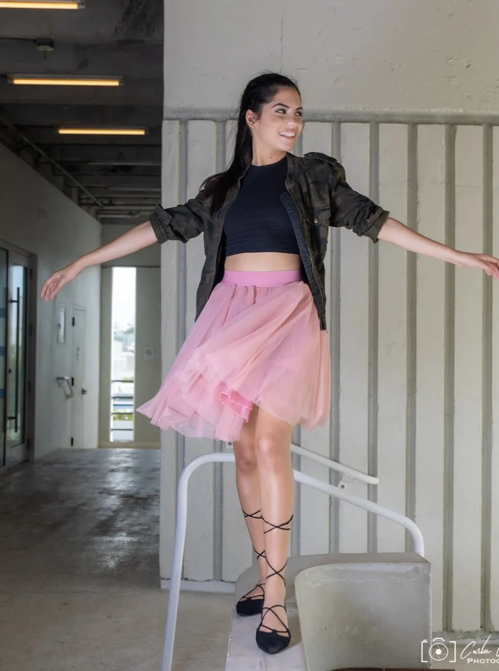 Mini Vieux Rose Tulle Skirt