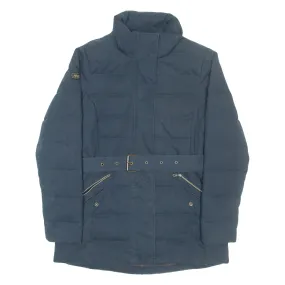 MUSTO Belted Womens Overcoat Coat Blue UK 16