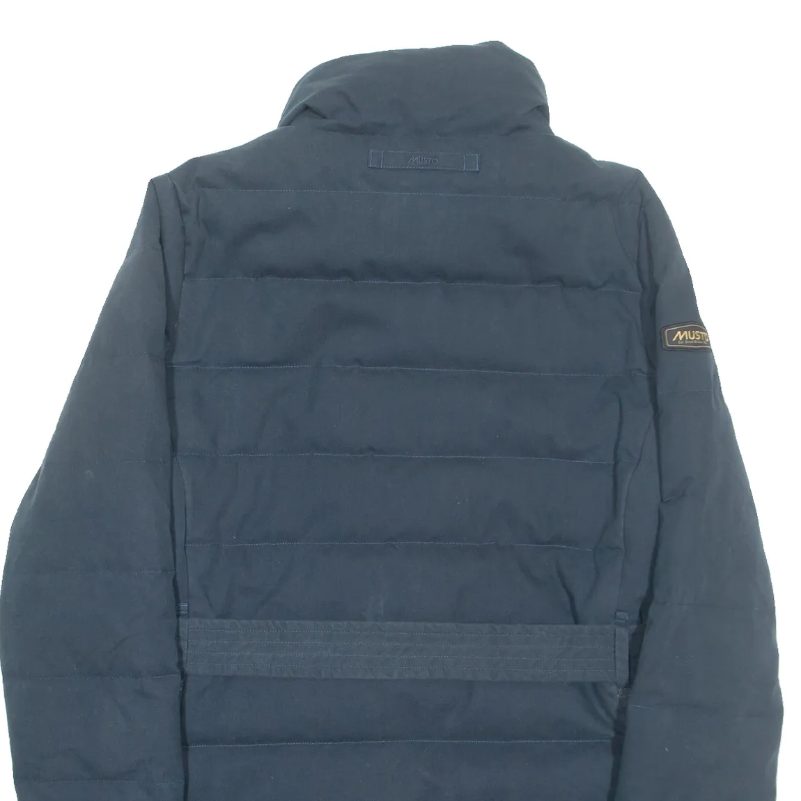 MUSTO Belted Womens Overcoat Coat Blue UK 16