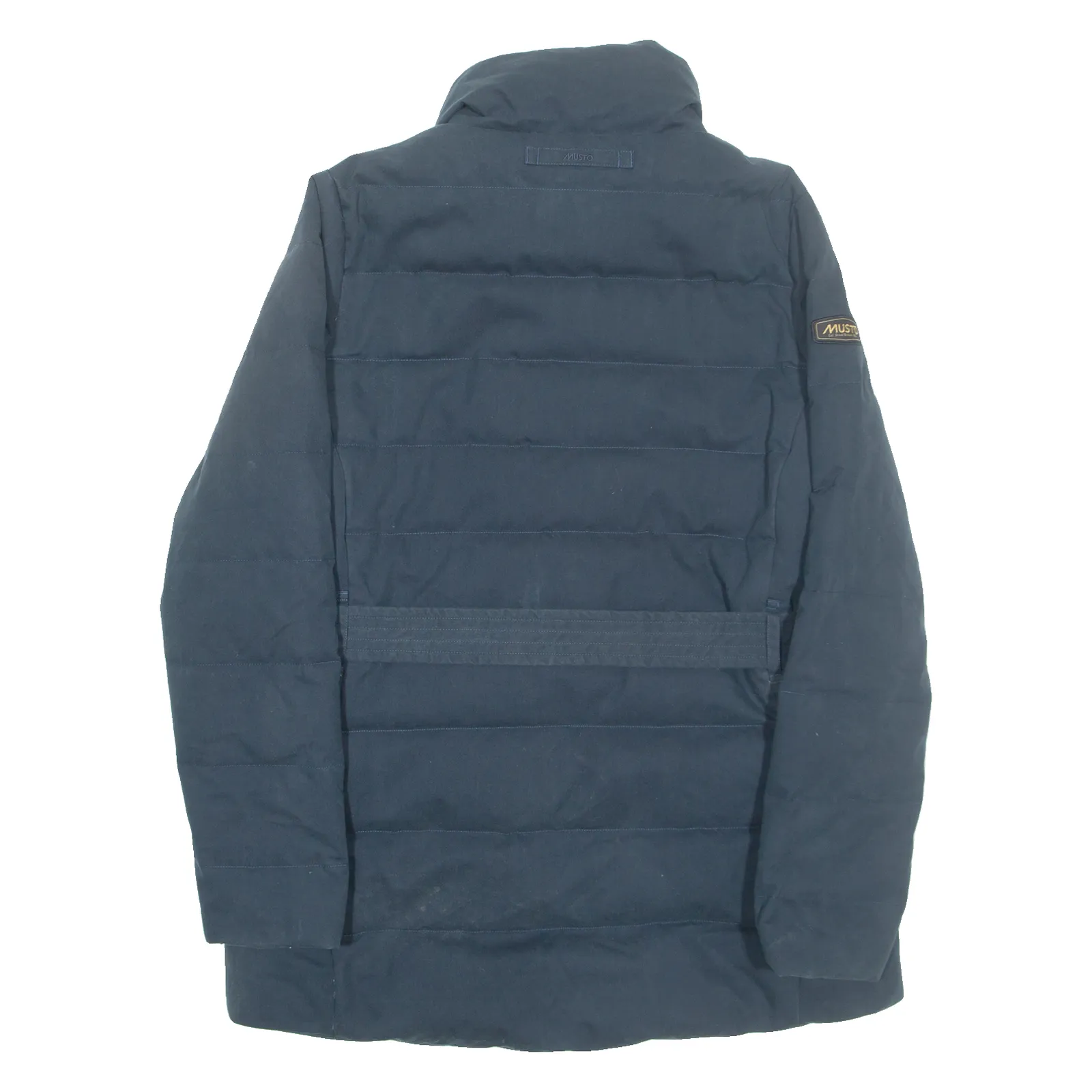 MUSTO Belted Womens Overcoat Coat Blue UK 16