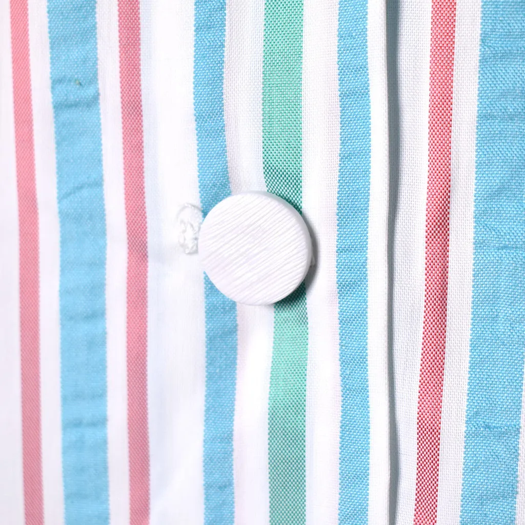 NWOT Vintage 1960s Blue Striped Dress